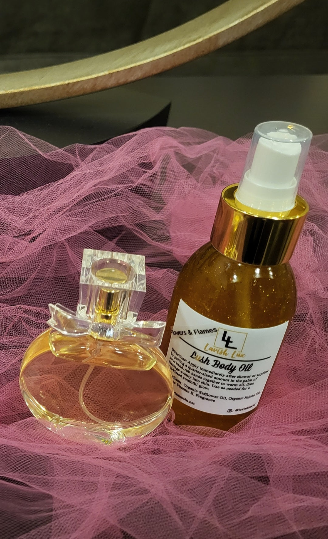 VIP Lush Body Oil & Fragrance Set - Inspired by Libre Flowers and Flames